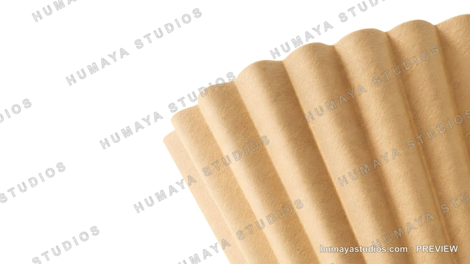 Beige Paper Filter for Coffee Dripper Isolated on White