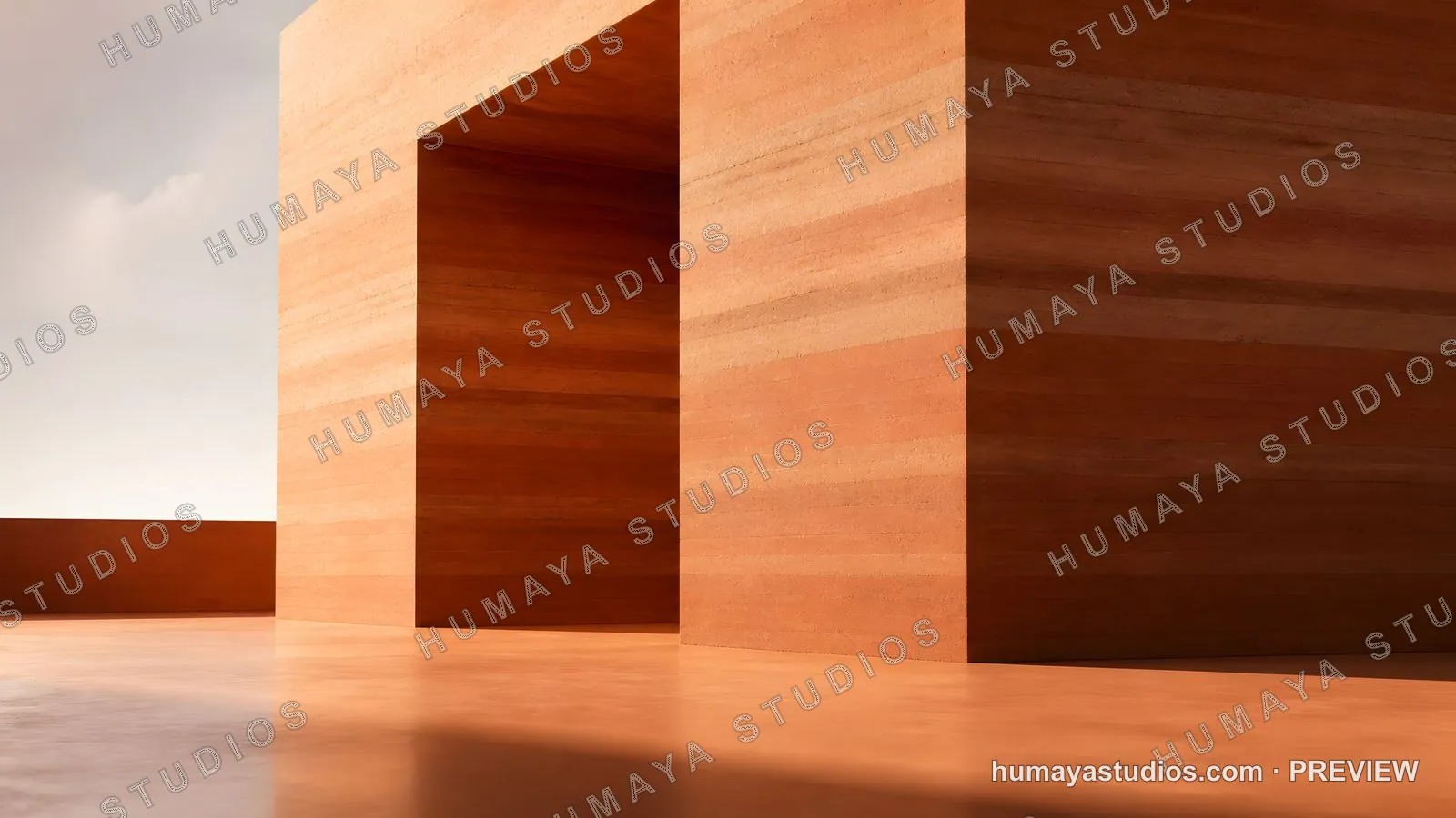 Modern Minimalist Architecture with Layered Earth Walls