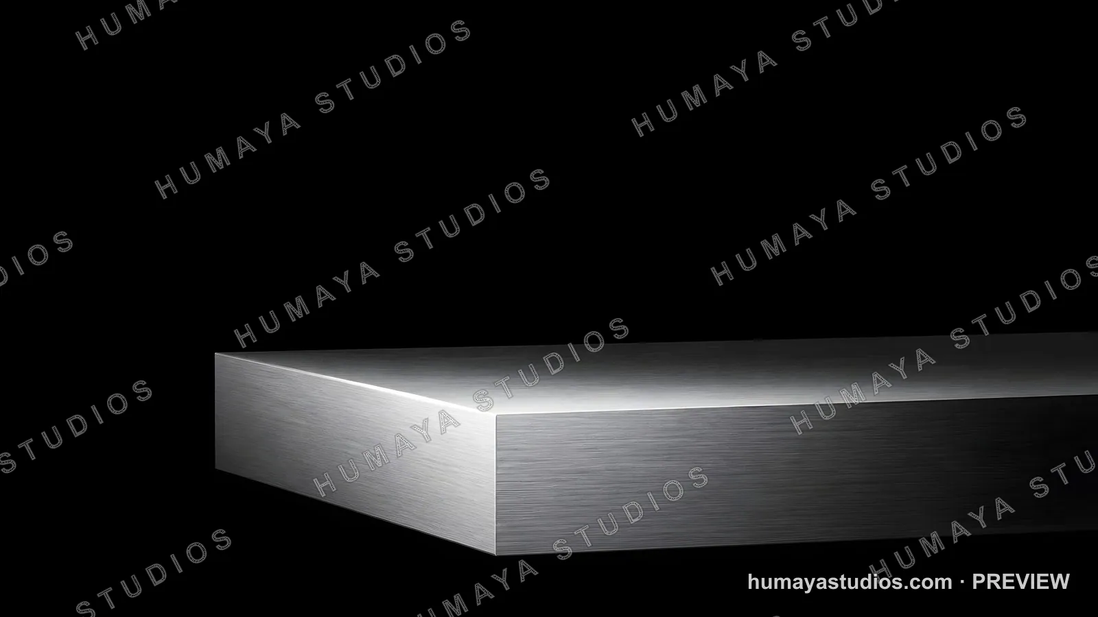 Brushed Metal Podium Platform for Product Display on Black