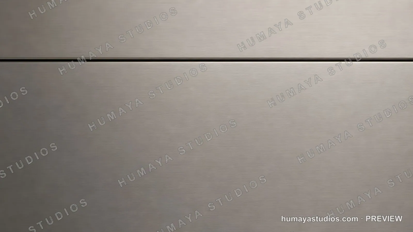 Brushed Metal Texture Background with Horizontal Seam
