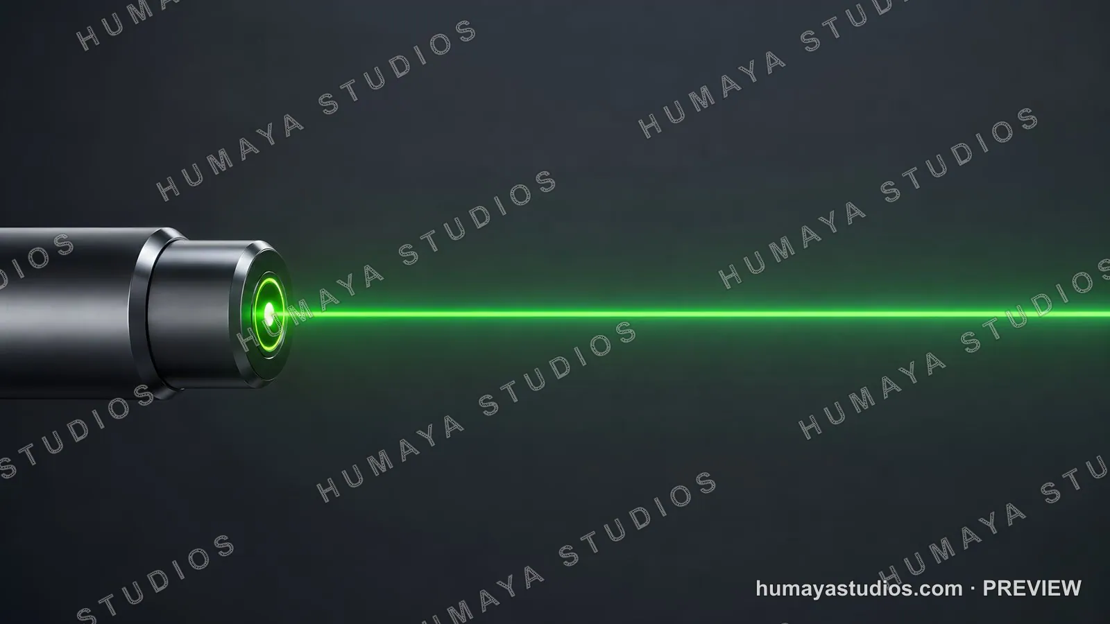 Green Laser Beam Emitting From Device Pointer