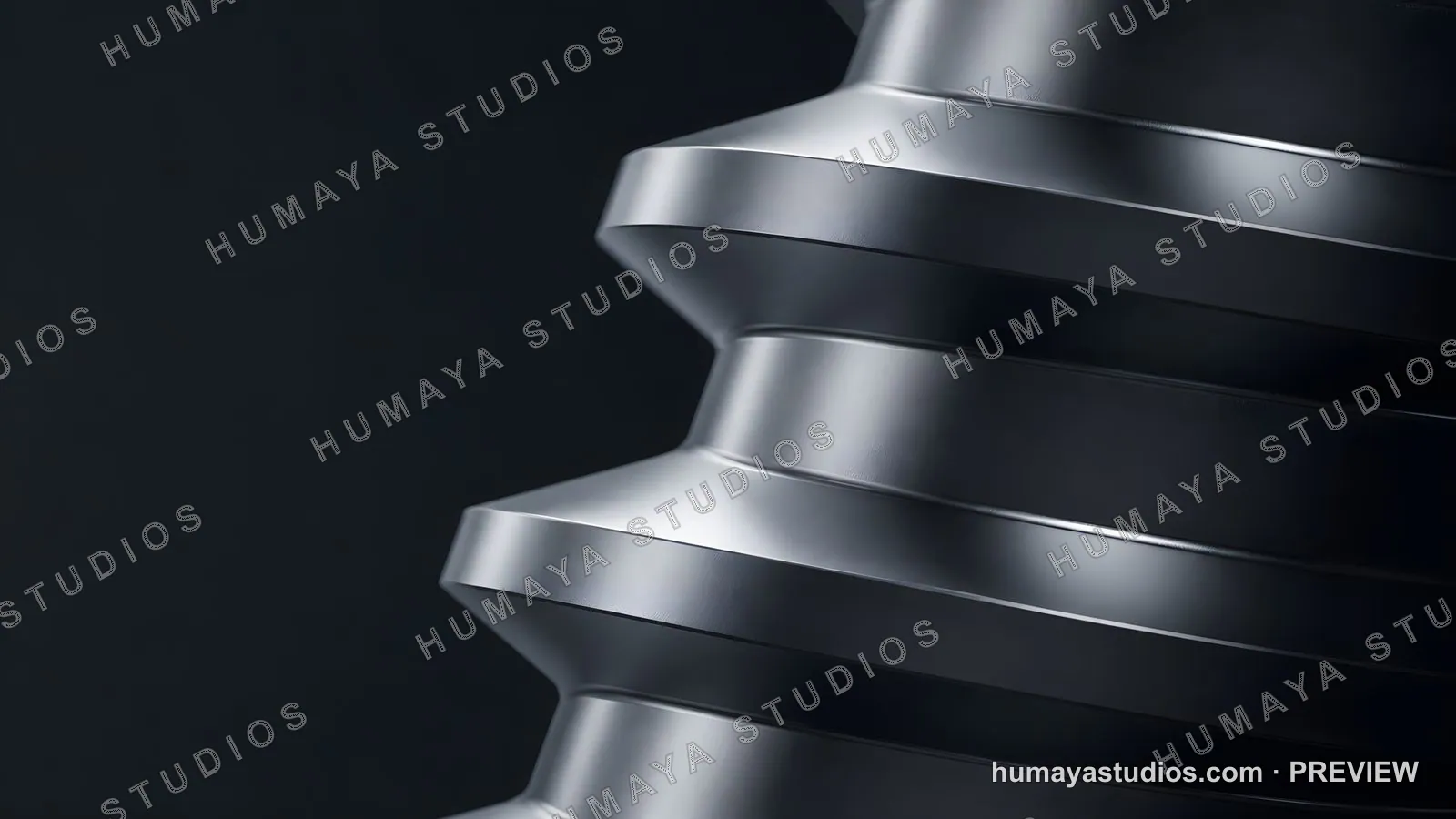 Close-up of metallic screw threads texture background
