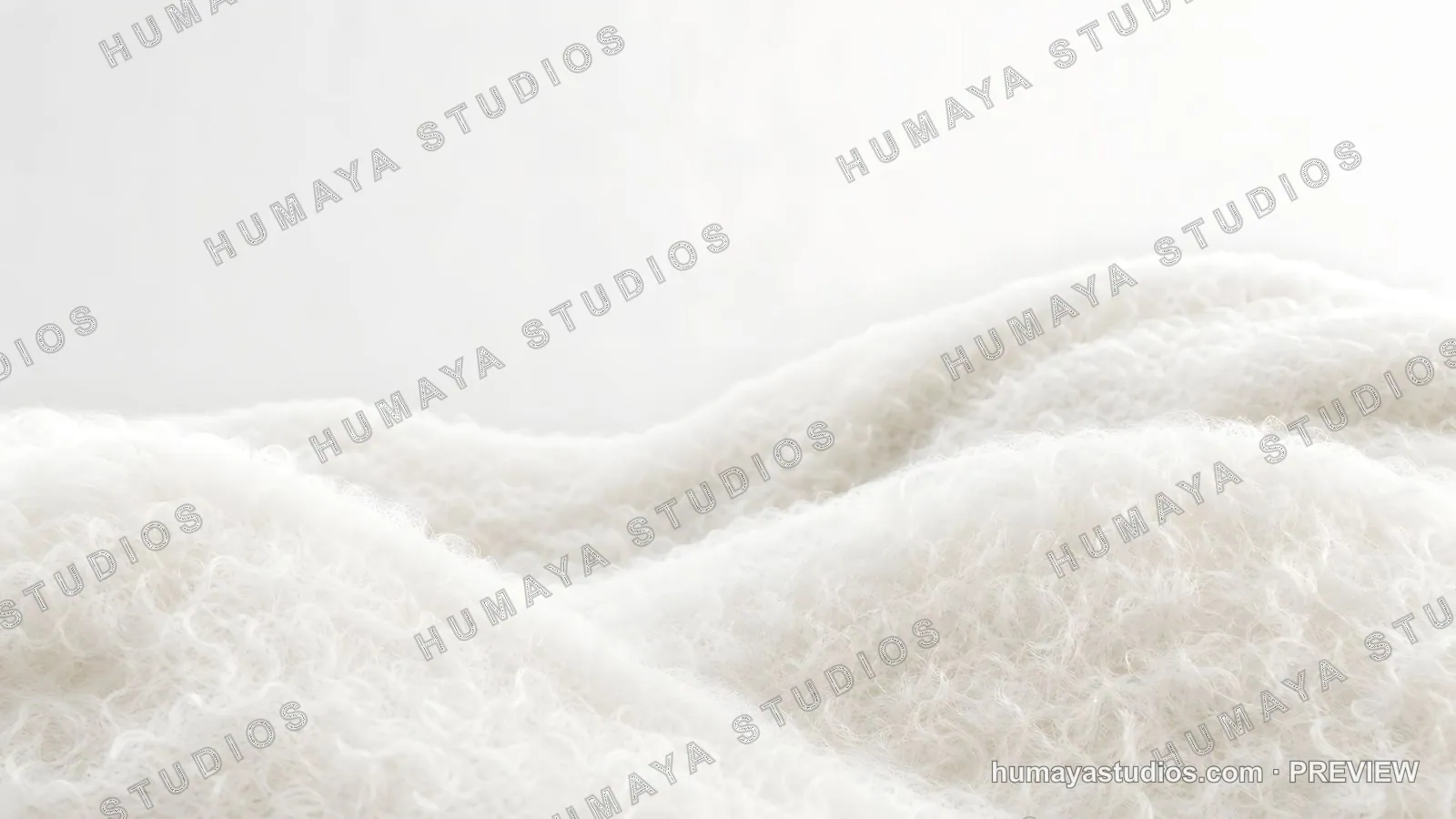 White fluffy wool fabric folds texture macro background
