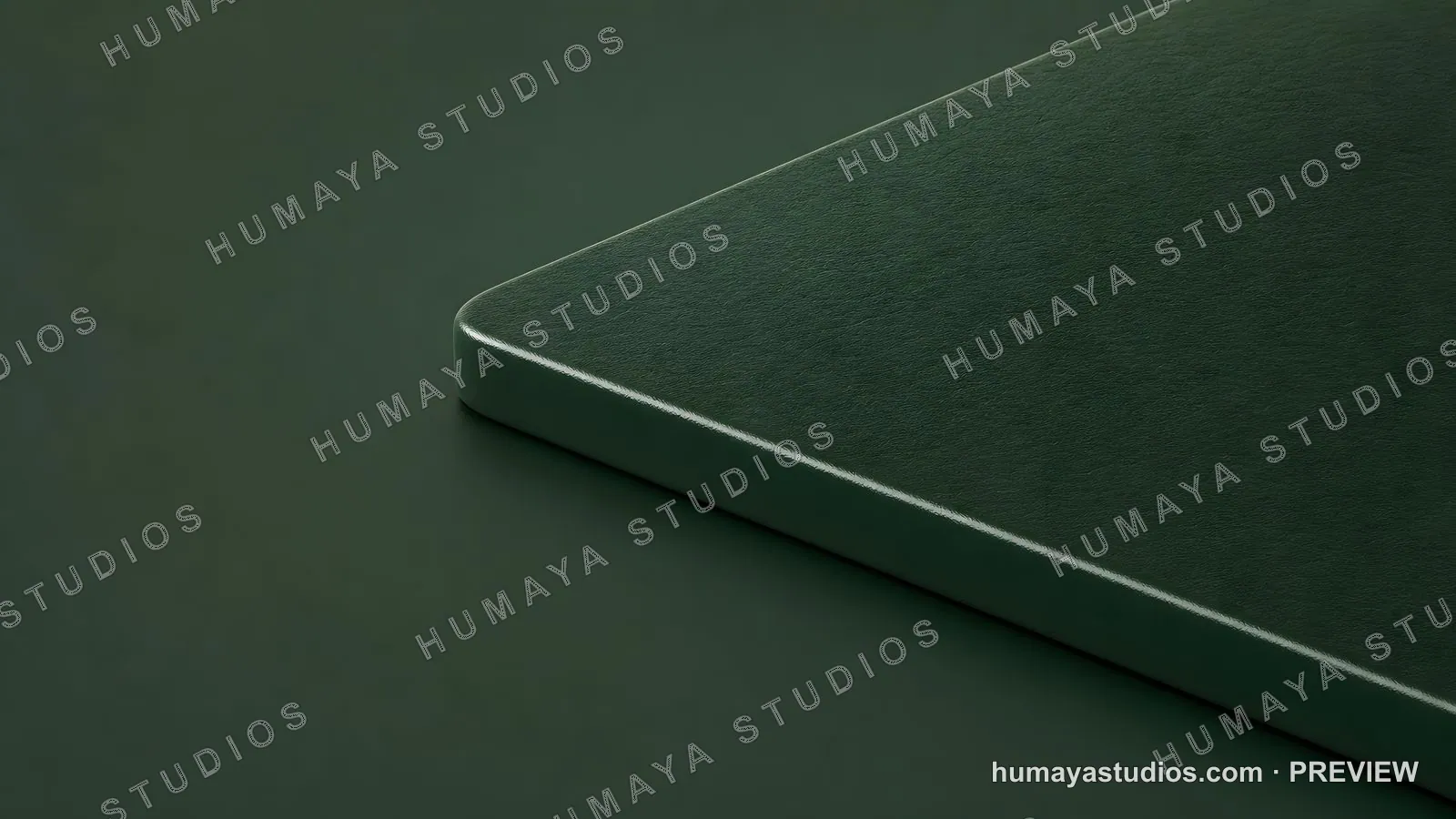Dark green leather bound book cover texture background mockup
