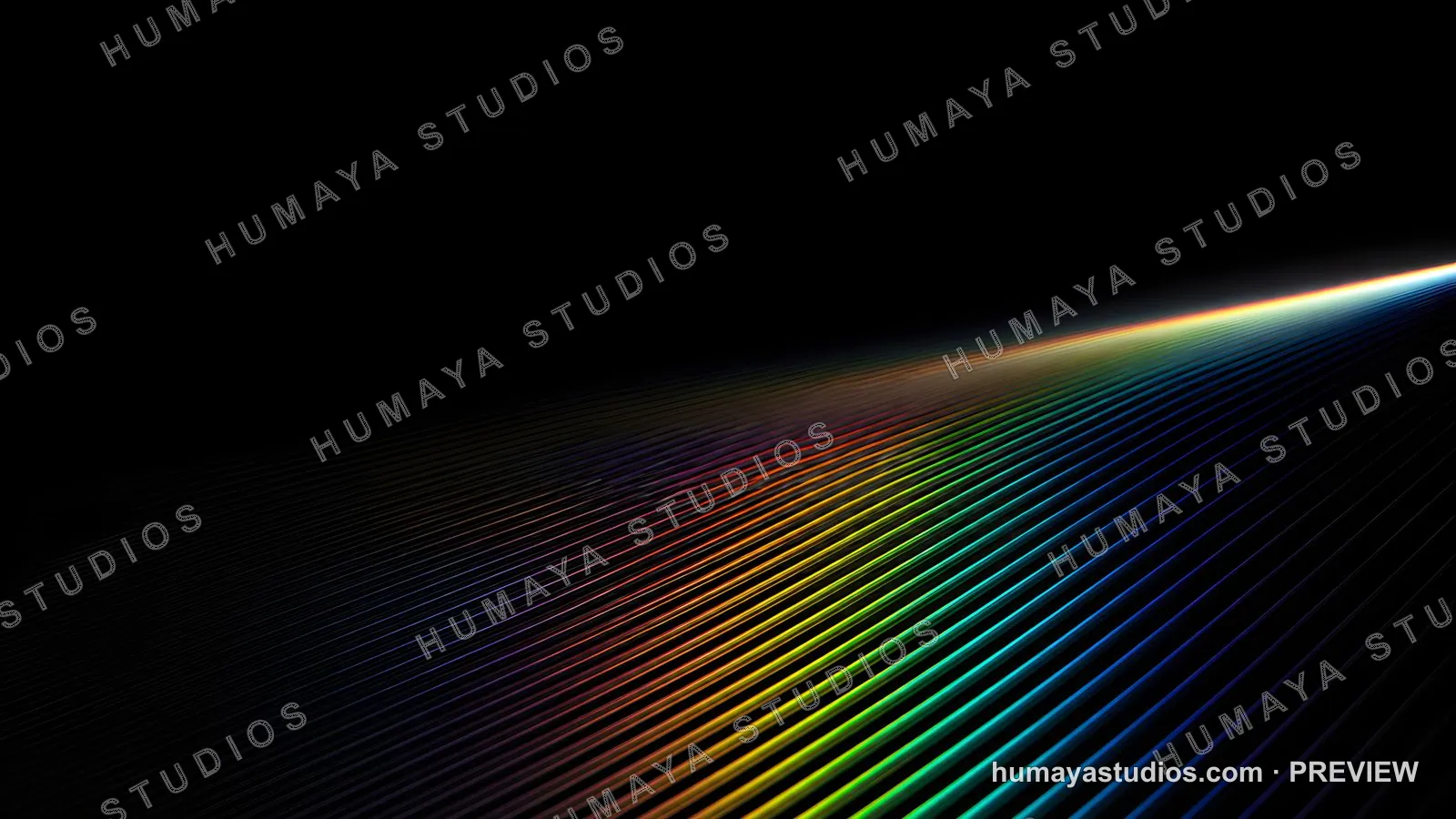 Abstract 3D Background with Rainbow Light Streaks and Lines