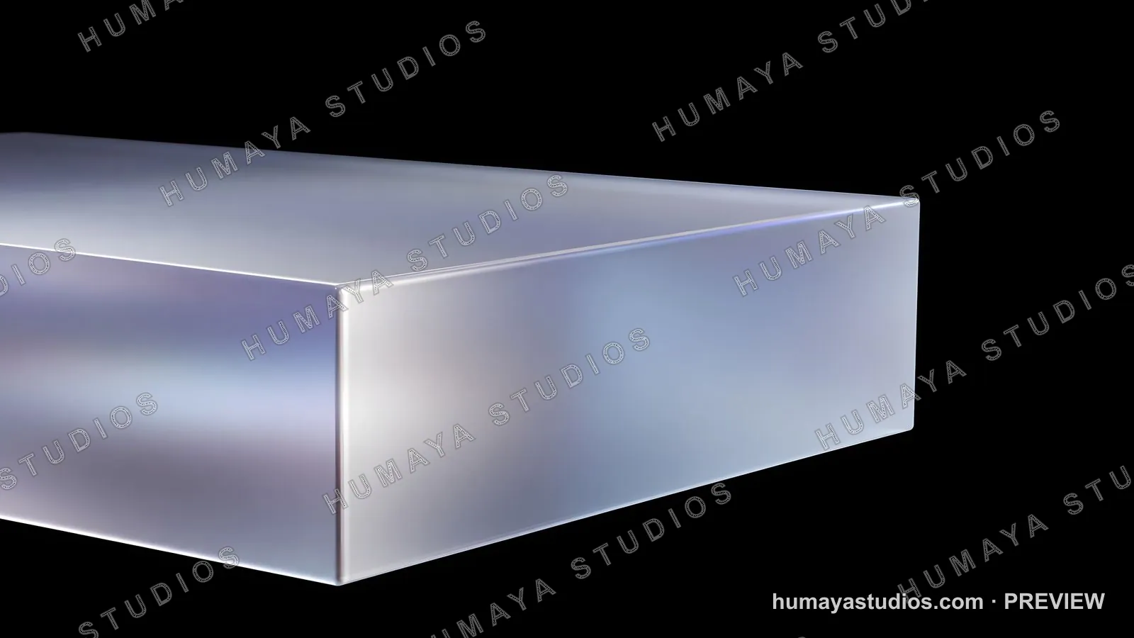 Glass Podium Stage on Black Background for Product Presentation
