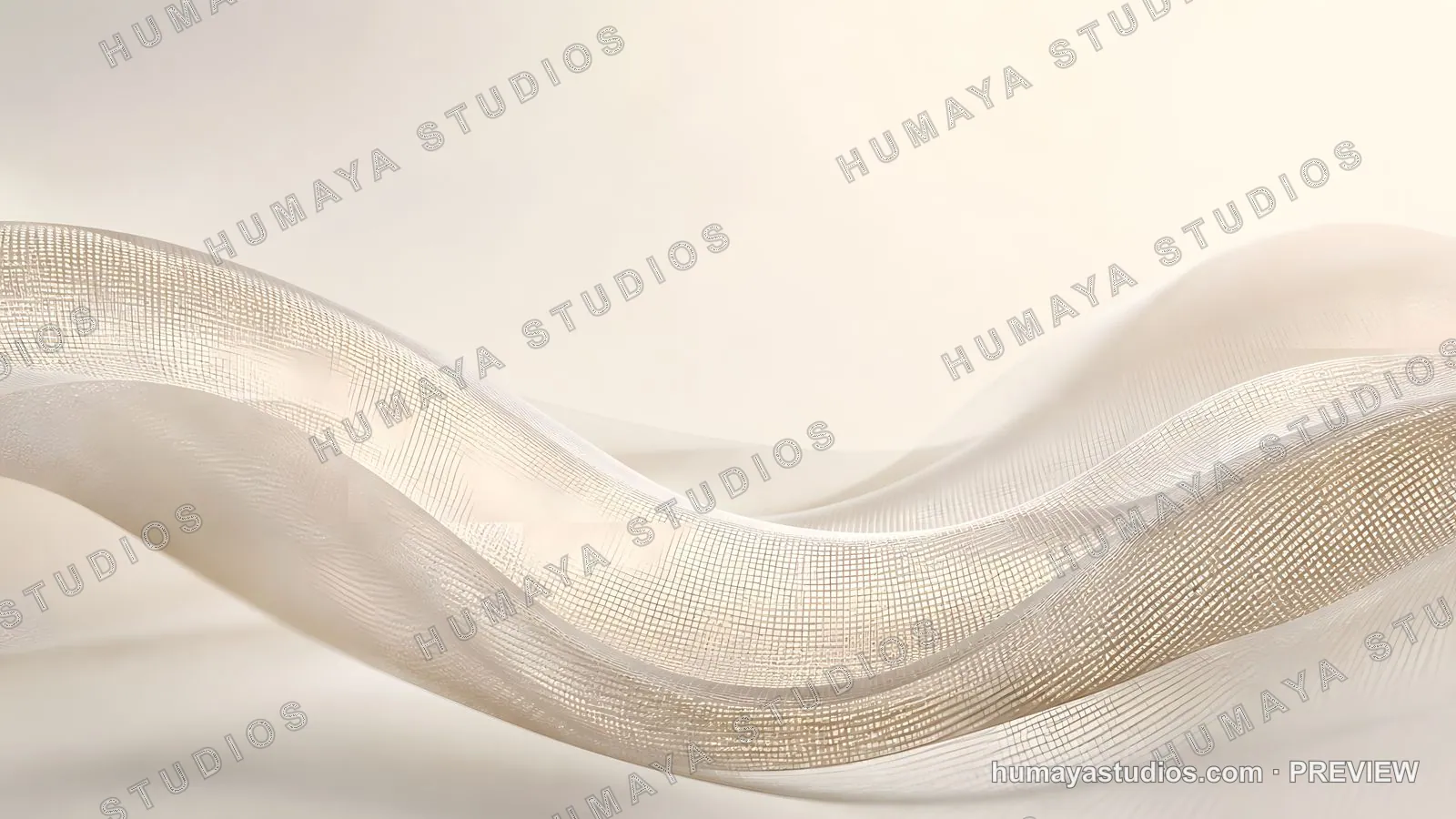 Abstract flowing white fabric waves on soft light background