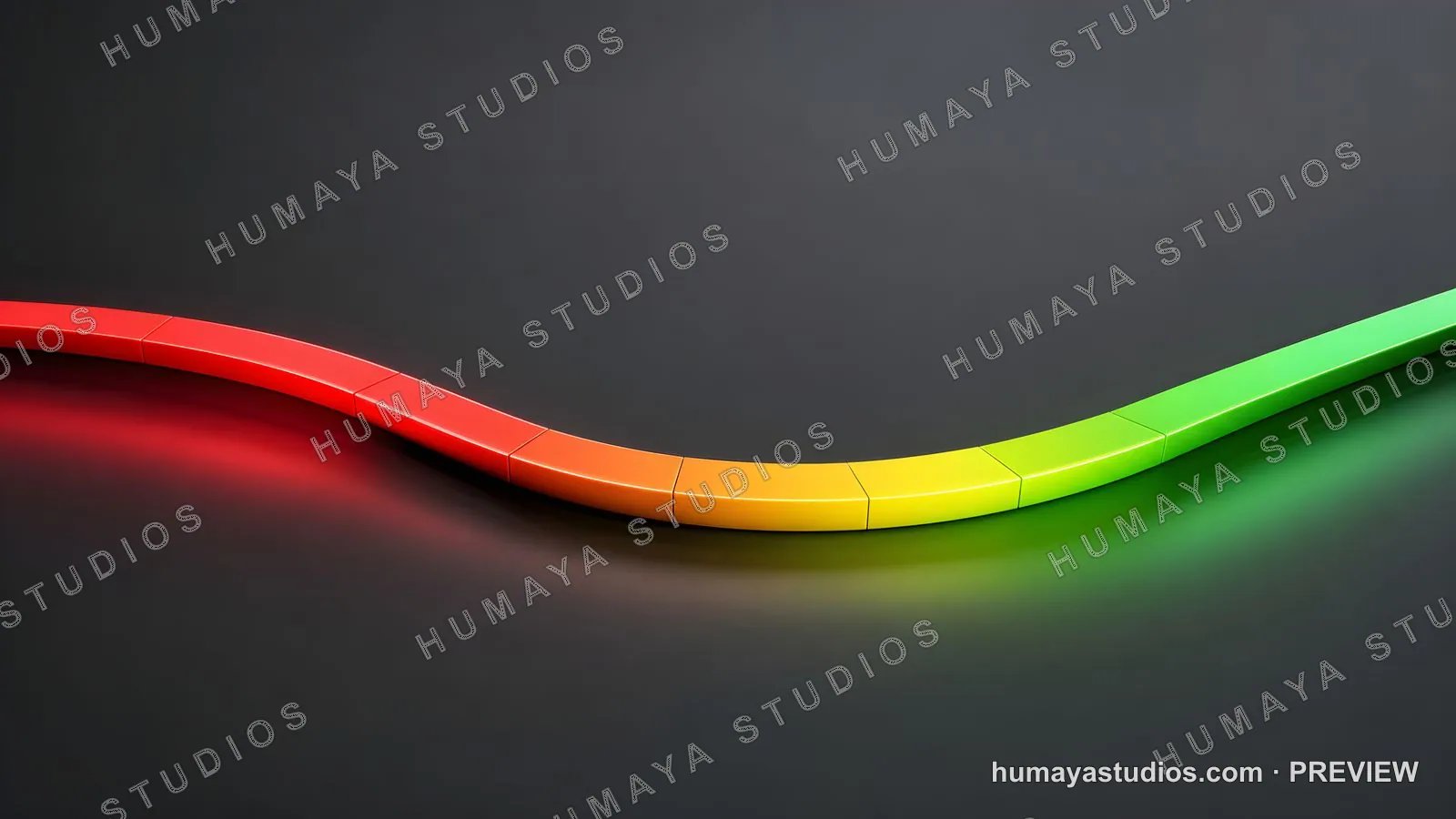 Gradient color curve on dark background, smooth transition