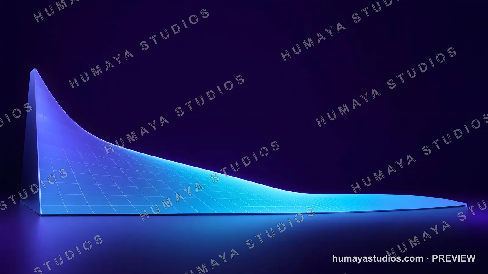 Futuristic blue glowing grid wave abstract technology background