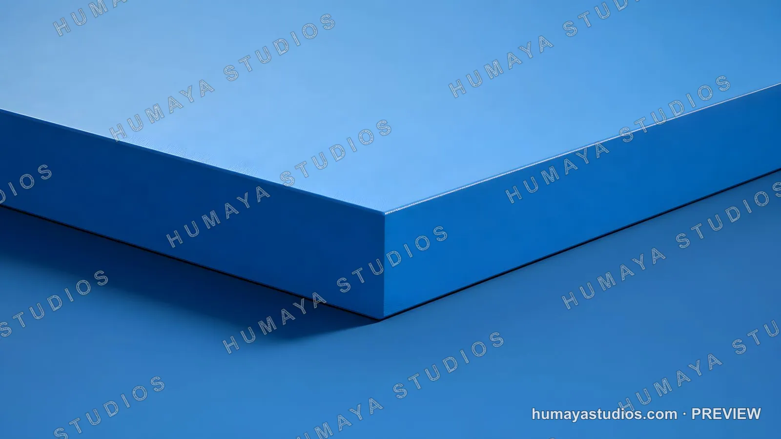Blue Pedestal Podium Corner for Product Presentation
