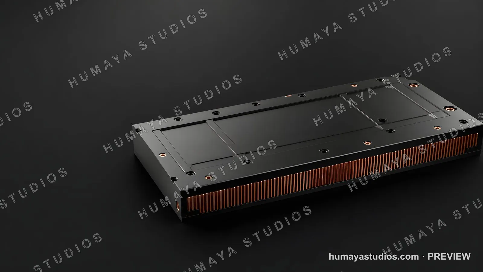 High performance water cooling block for graphics card hardware