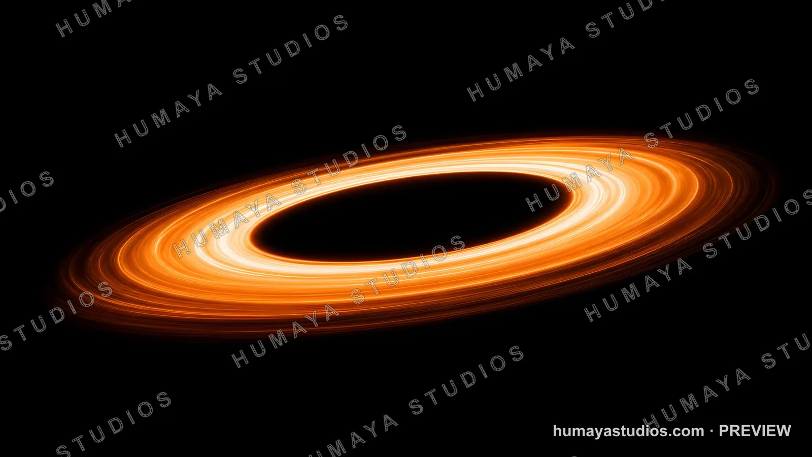 Glowing Black Hole Accretion Disk in Deep Space