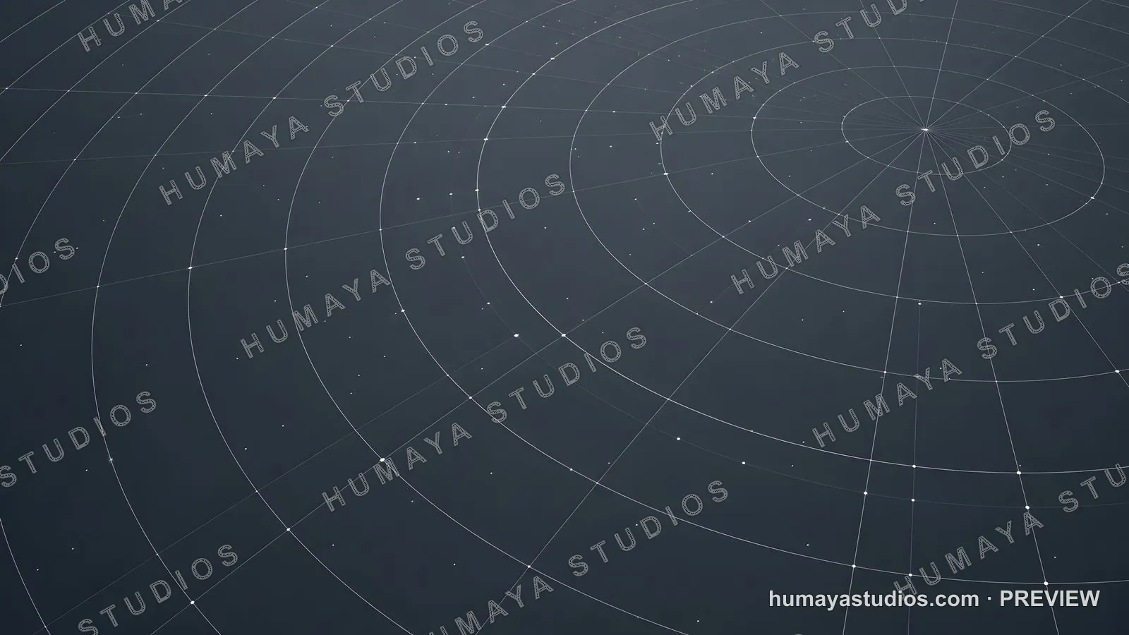 Abstract Radar Grid Background with Glowing Points and Perspective