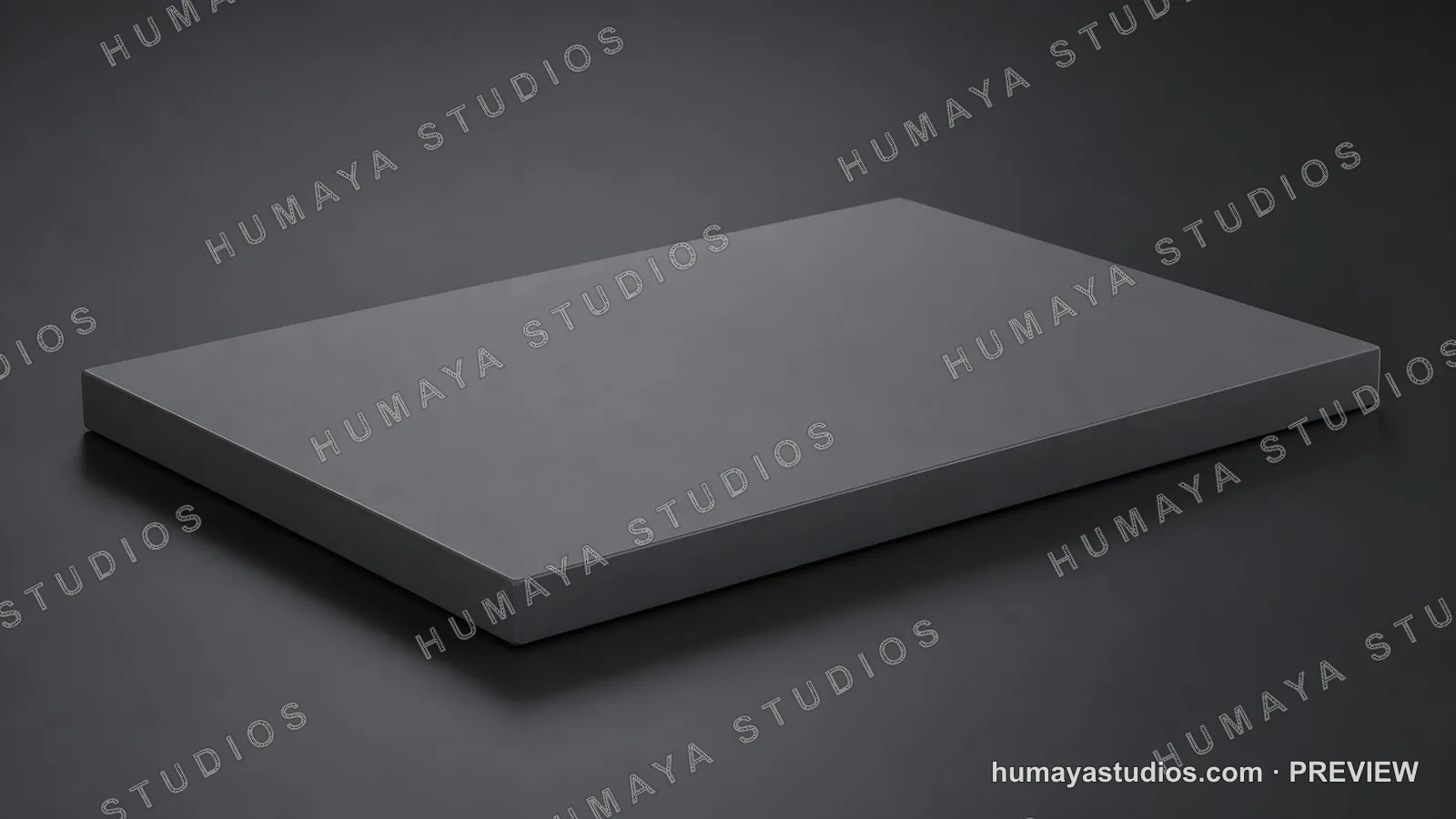 Blank Grey Packaging Box Mockup on Dark Background