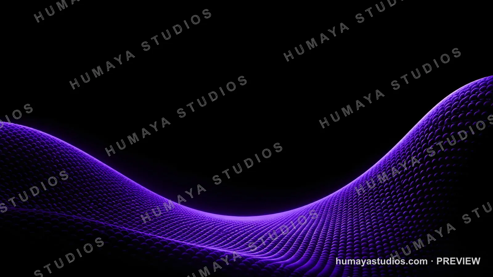 Purple wavy textured surface with grid pattern and black background