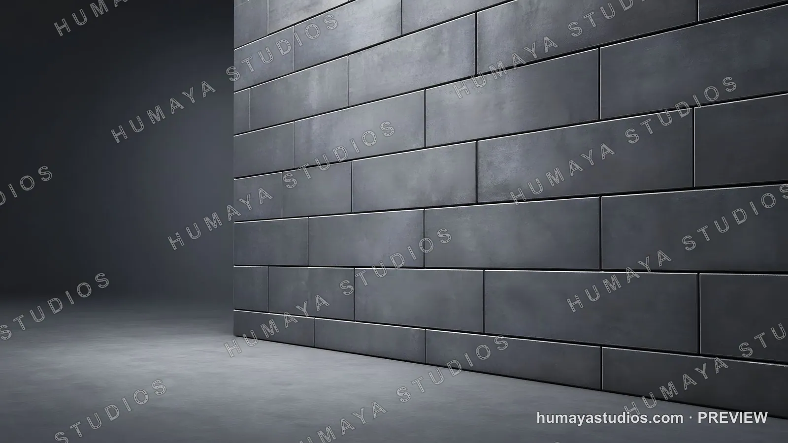 Modern Dark Grey Tile Wall Studio Background