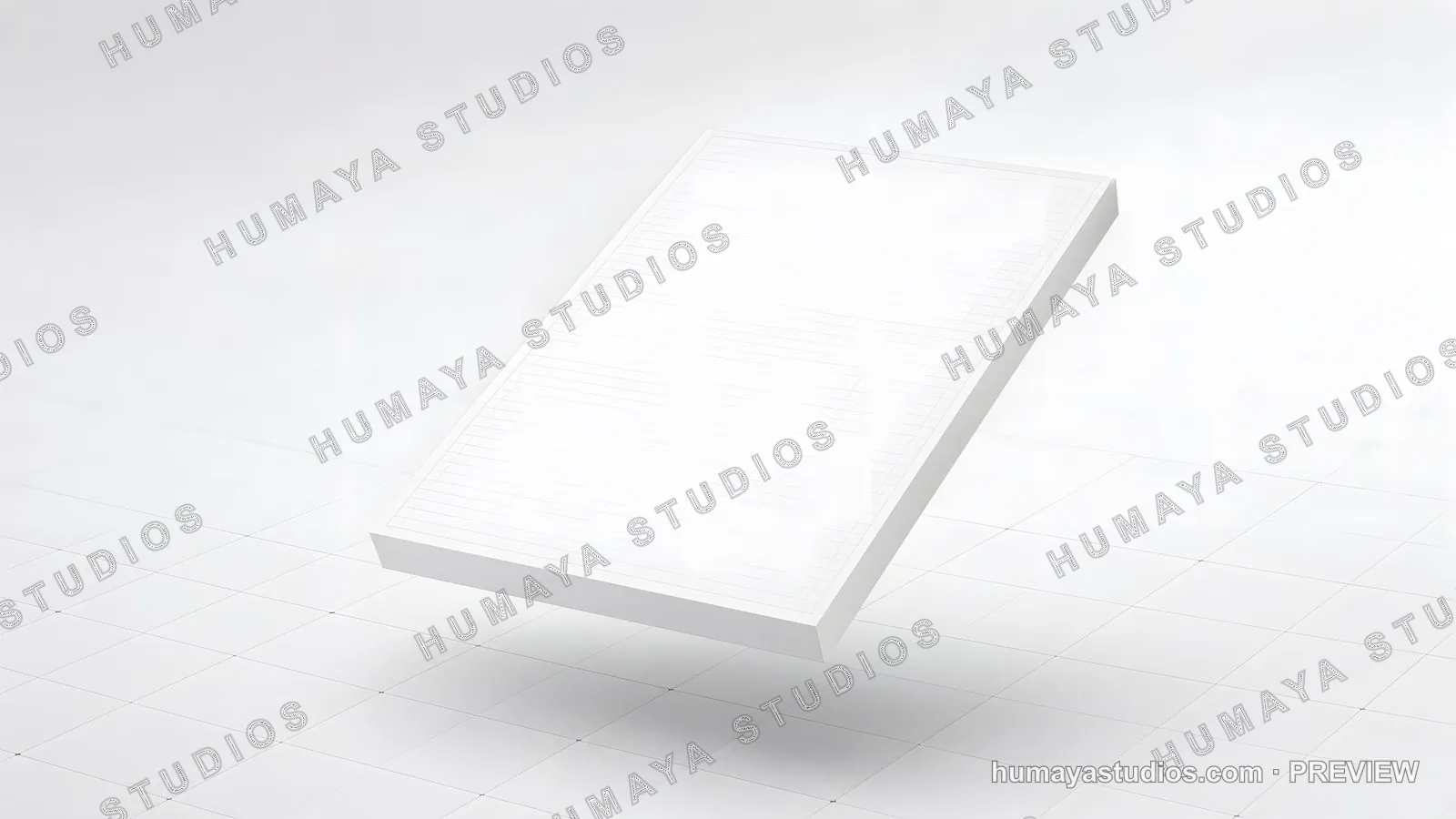 Modern air filter or solar panel floating over a grid floor