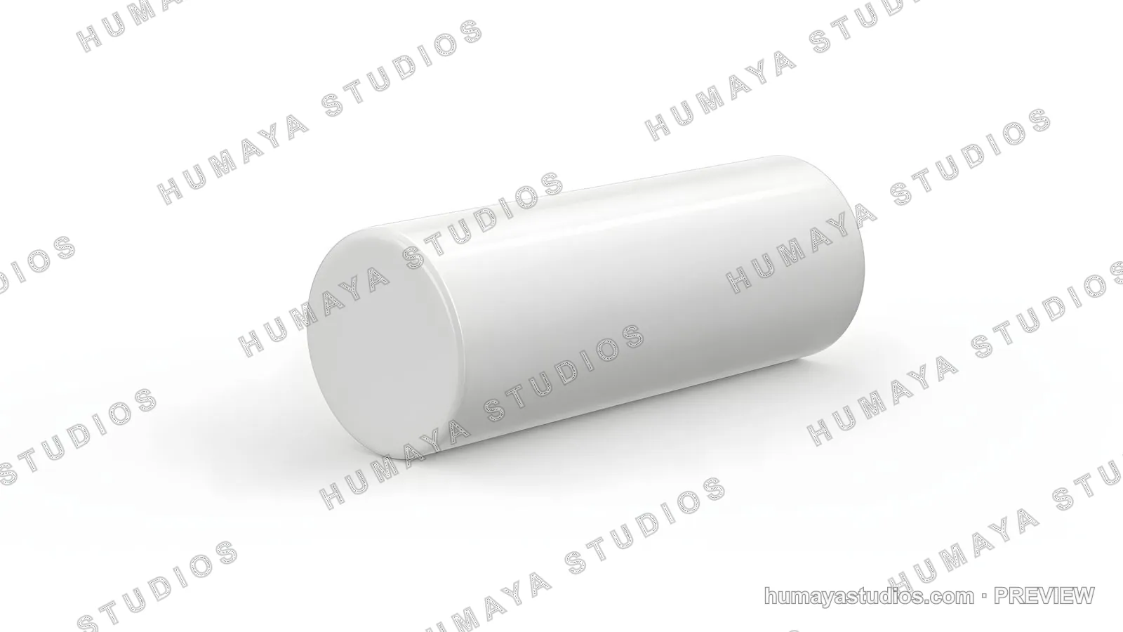 Blank White Cylinder Packaging Mockup on Isolated Background