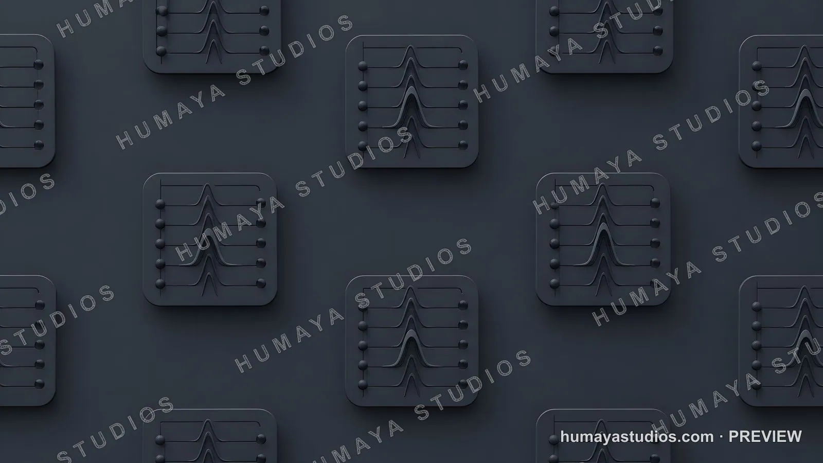 3D Equalizer Tiles Background Dark Audio Waves Music Design
