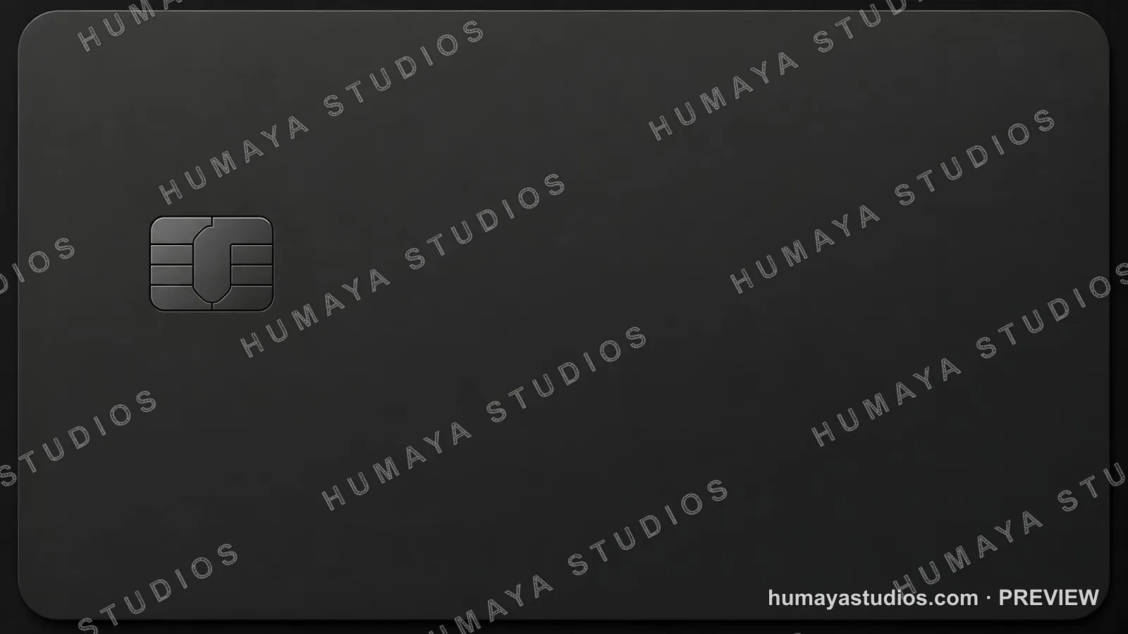 Minimalist Black Credit Card with Smart Chip