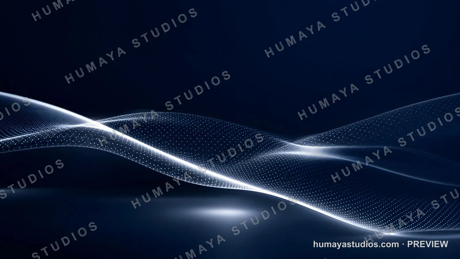 Abstract Digital Wave Background with Glowing Particles