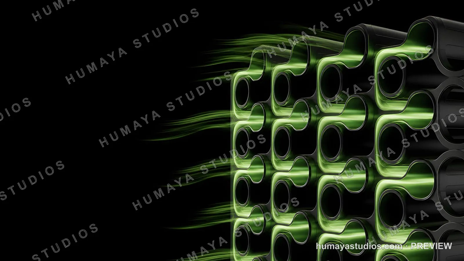 Green Air Flow Through Geometric Cooling Channels