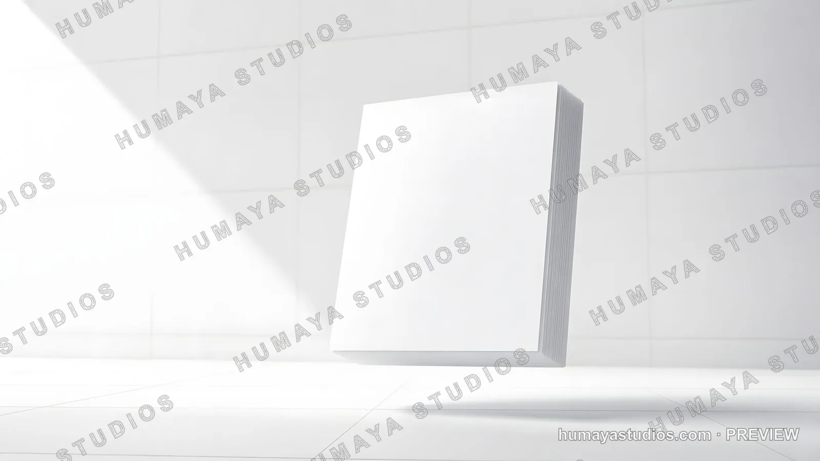 Floating Book Mockup Blank Cover Editorial Concept