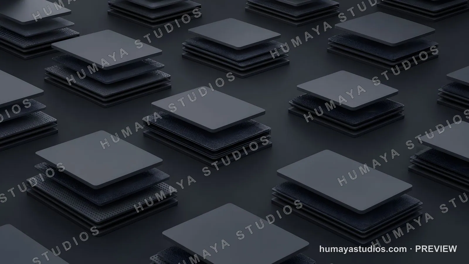 Isometric Dark Matterial Layers Stack Background