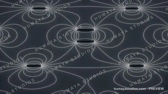 Magnetic Field Lines Visualization Scientific Concept
