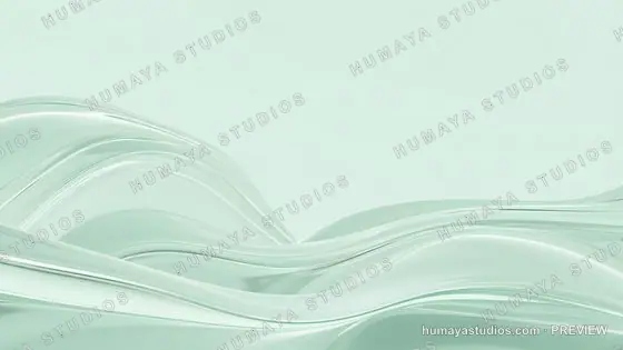 Mint green glass waves abstract background mockup