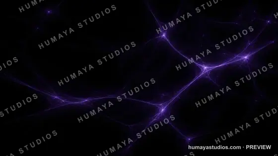 Abstract Cosmic Neural Network Purple Light Web Background