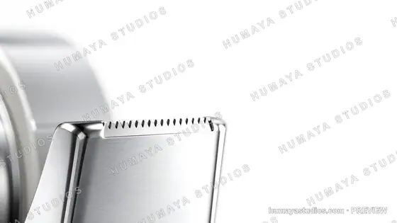 Macro Shot of Metallic Tape Dispenser Cutting Blade