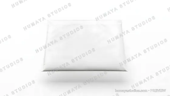 Blank white shipping envelope isolated mockup on clean white background