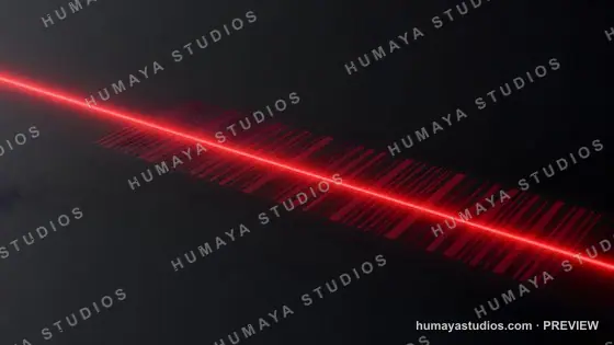 Red laser scanning barcode on black surface