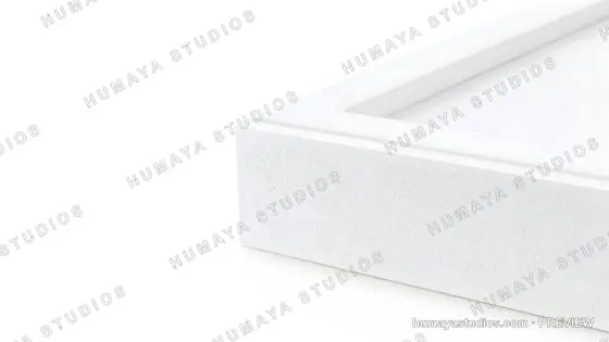 White Stigrofoam Packaging Box Corner Close Up
