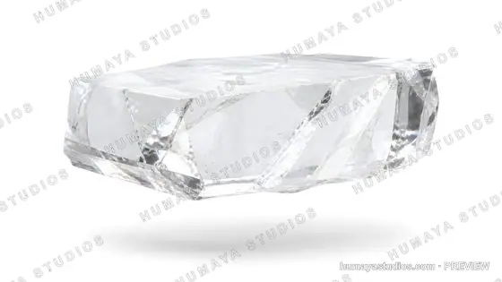 Raw uncut diamond gemstone isolated on white background