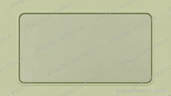 Minimalist Light Green Background with Blank Rounded Rectangle Panel