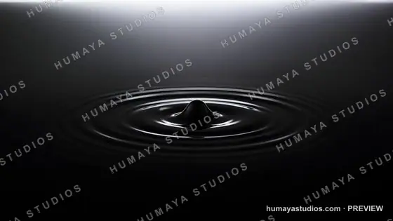 Black Liquid Ripple Abstract Background