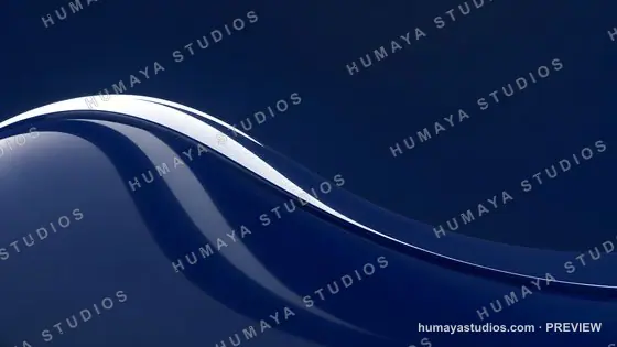 Glossy Navy Blue Wave Abstract Background
