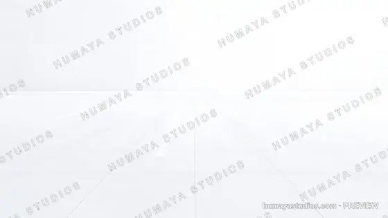 Minimalist White Studio Room with Reflective Tiled Floor