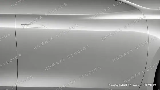 Sleek Silver Car Door Handle Minimalist Automotive Design Detail