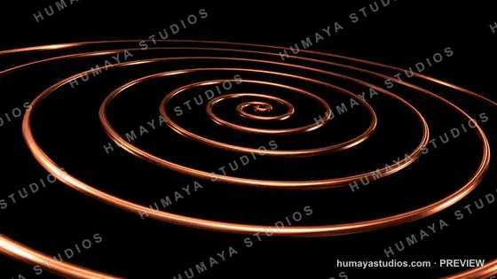Copper Wire Spiral Abstract Background