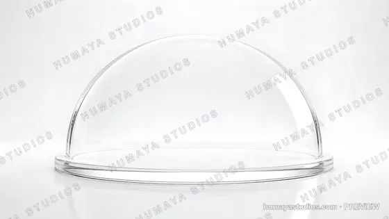 Glass Dome Display Cover on White Surface