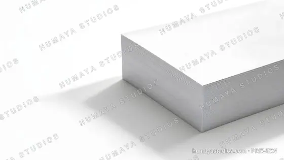 Stack of white paper sheets on a clean surface