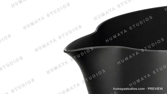 Close-up of a Modern Black Pitcher with Smooth Matte Finish