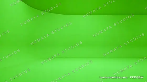 Vibrant Green Cyclorama Studio Backdrop for Production
