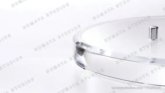 Transparent Acrylic Turntable Platter with Metal Spindle