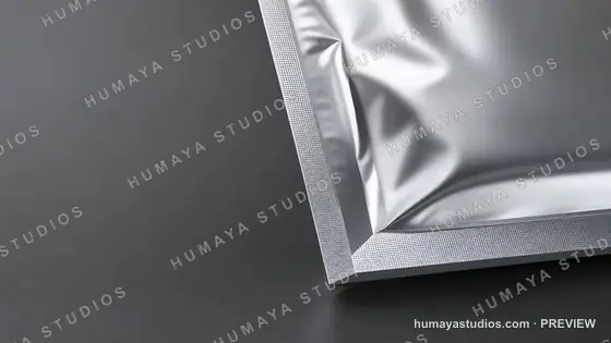 Metallic Foil Packaging Pouch with Textured Seams