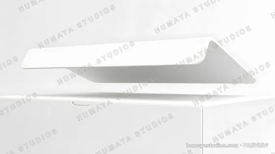 Modern White Packaging Box with Floating Lid Concept