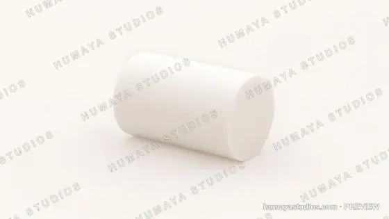 White cylinder on clean background studio shot minimalist design